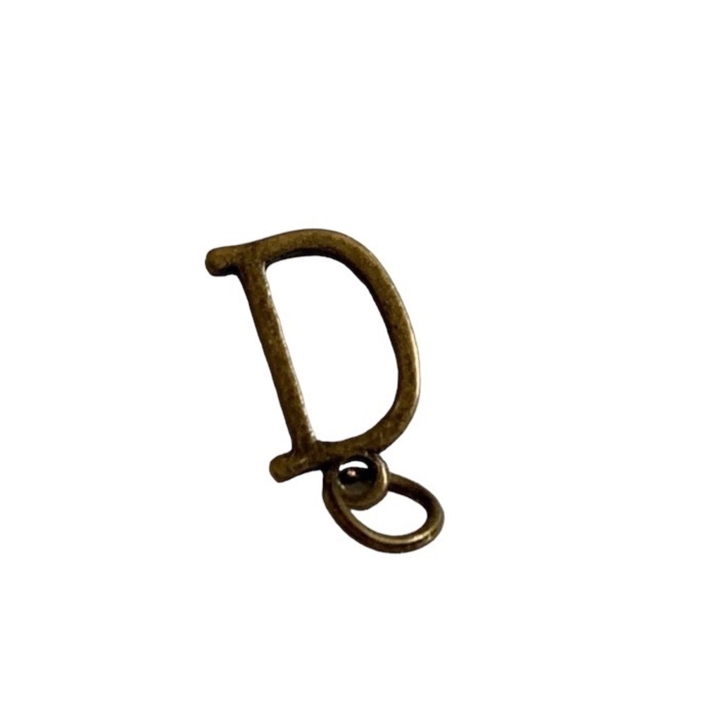 Brass Metal Letter D Charm for Necklace or bracelet Jewelry